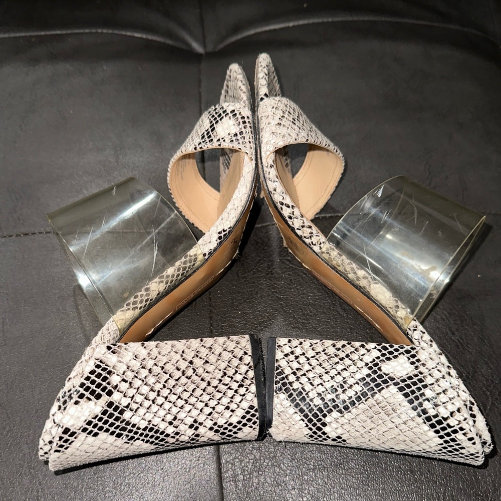 Vince Camuto Snakeskin Print Women's Heels - Picture 4 of 8